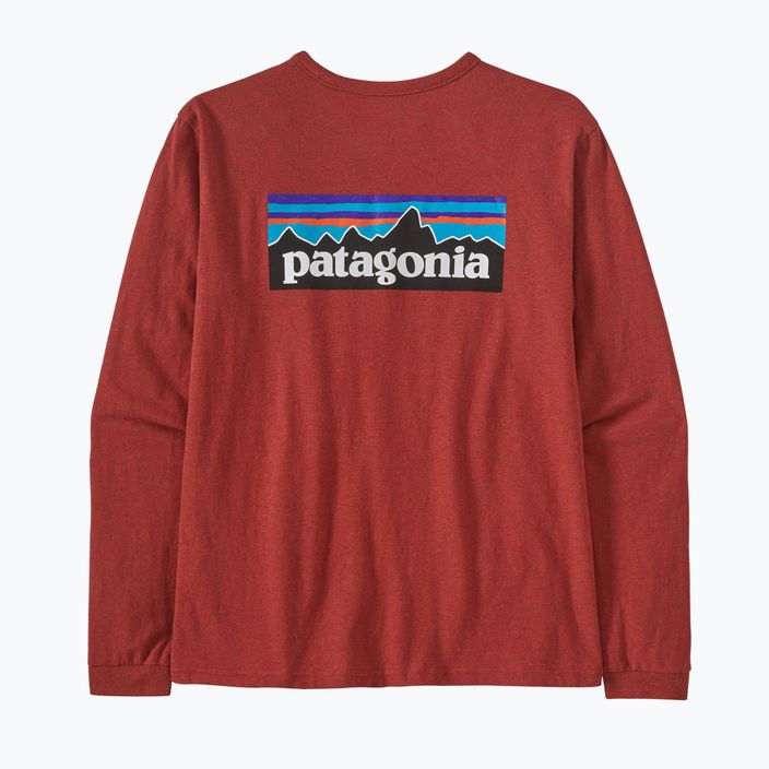 Maniche lunghe da trekking da donna Patagonia P-6 Logo Responsabili-Tee rosso bardiglio 6
