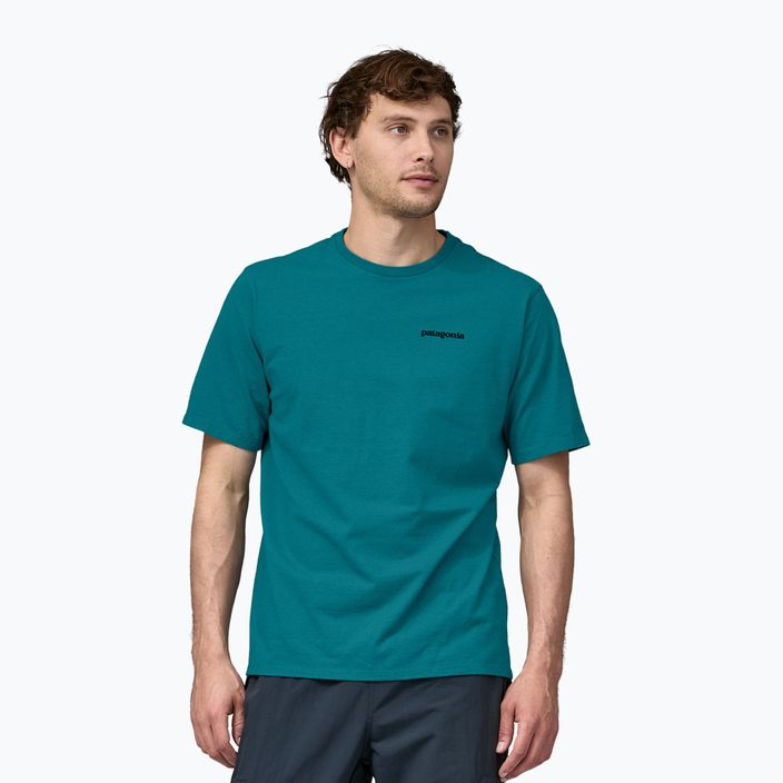 Patagonia P-6 Logo Responsibili-Tee da uomo camicia da trekking belay blu