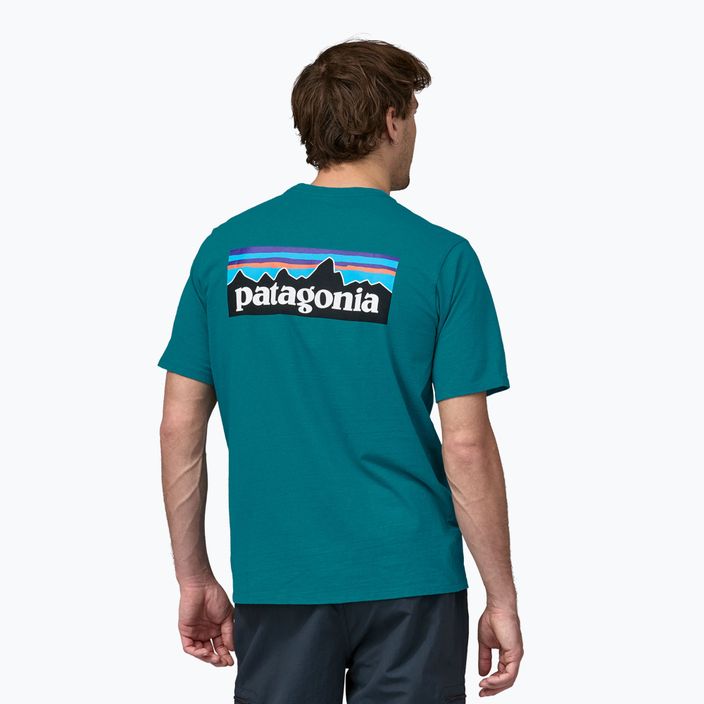 Patagonia P-6 Logo Responsibili-Tee da uomo camicia da trekking belay blu 2