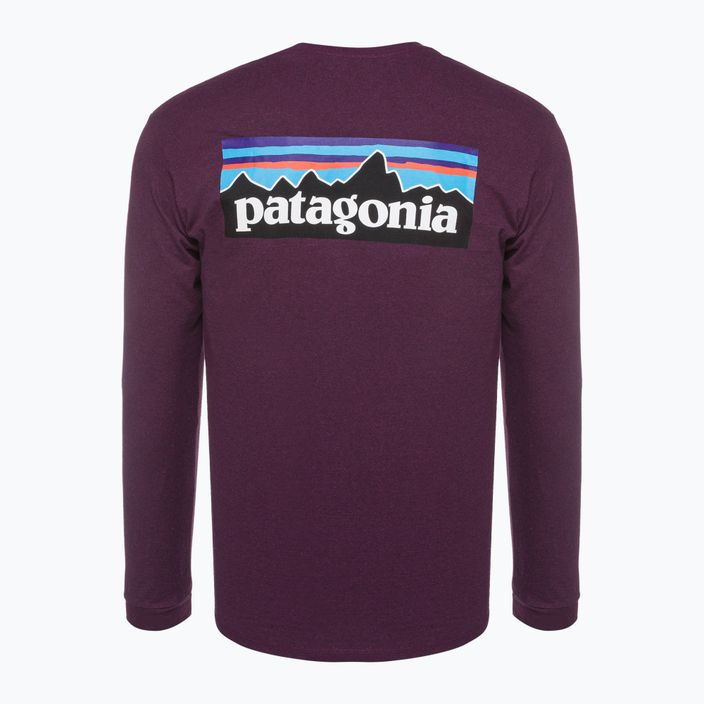 Patagonia P-6 Logo Responsibili Uomo night plum trekking longsleeve 4