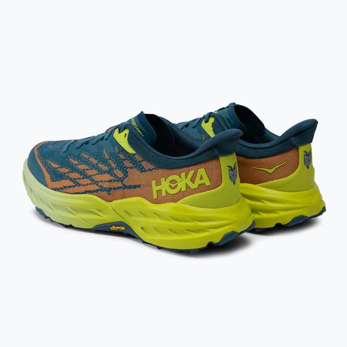 Scarpe da corsa da uomo HOKA Speedgoat 5 blu corallo/sera primula 4