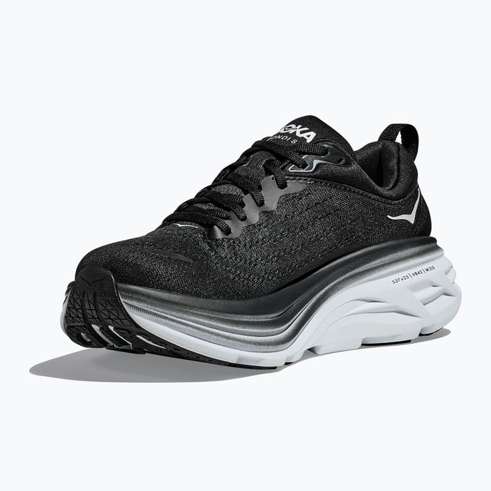 Scarpe da corsa da uomo HOKA Bondi 8 nero/bianco 16