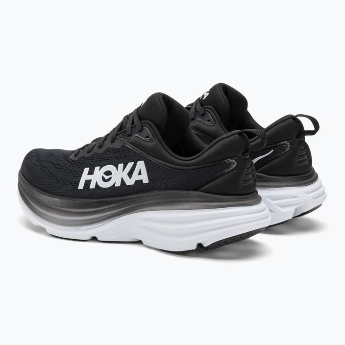 Scarpe da corsa da uomo HOKA Bondi 8 nero/bianco 3