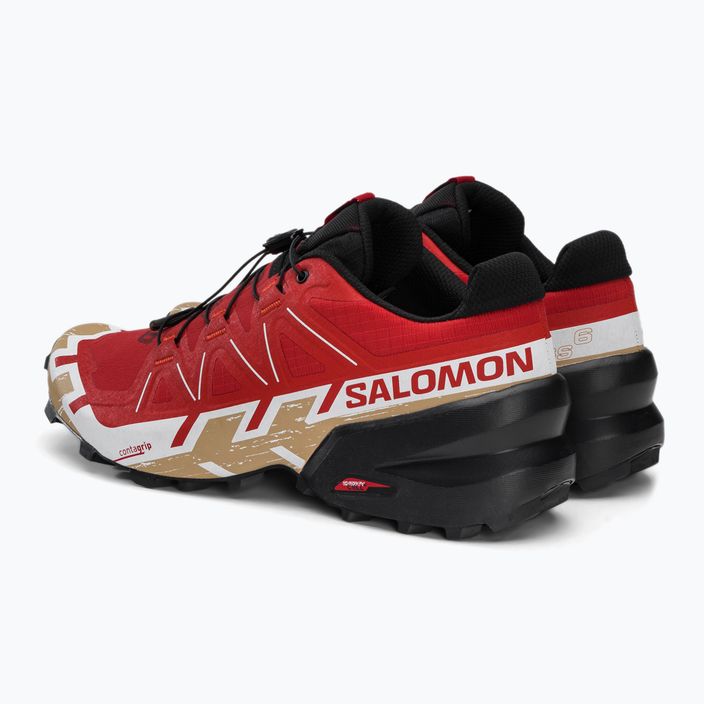 Salomon Speedcross 6 scarpe da corsa da uomo rosso fuoco/nero/safari 6