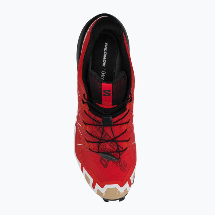 Salomon Speedcross 6 scarpe da corsa da uomo rosso fuoco/nero/safari 9