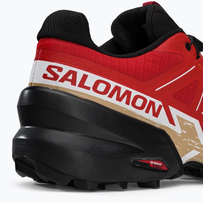Salomon Speedcross 6 scarpe da corsa da uomo rosso fuoco/nero/safari 12