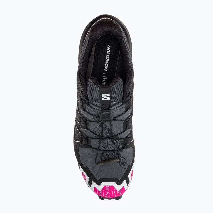 Salomon Speedcross 6 scarpe da corsa da donna ebano/bianco/molto berry 8