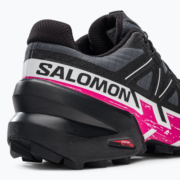 Salomon Speedcross 6 scarpe da corsa da donna ebano/bianco/molto berry 11