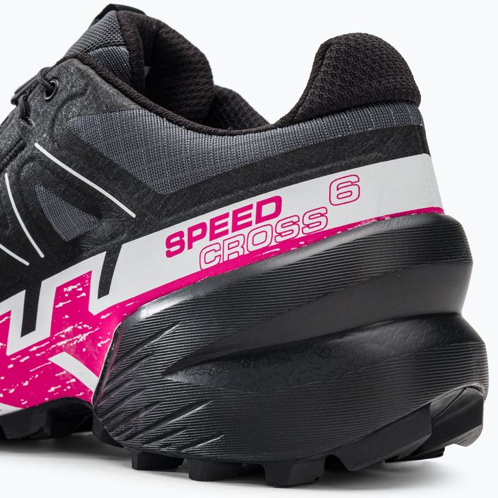 Salomon Speedcross 6 scarpe da corsa da donna ebano/bianco/molto berry 13