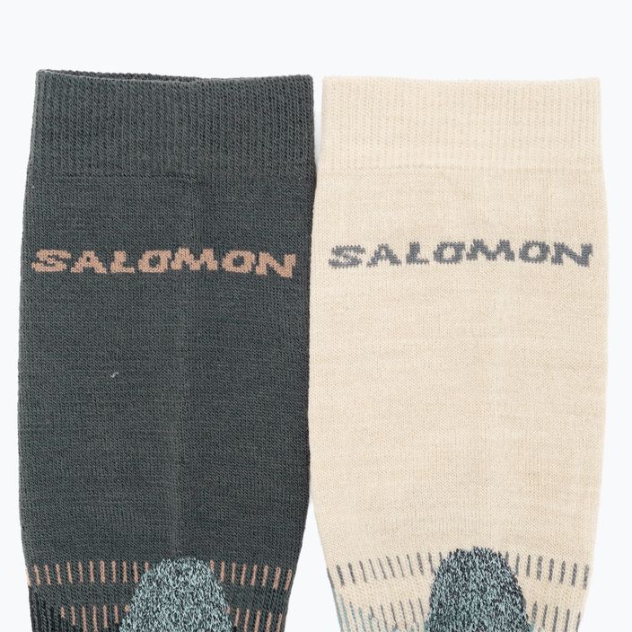 Salomon X Ultra Access Crew 2 paia di calze da trekking color ebano/giornata piovosa 4
