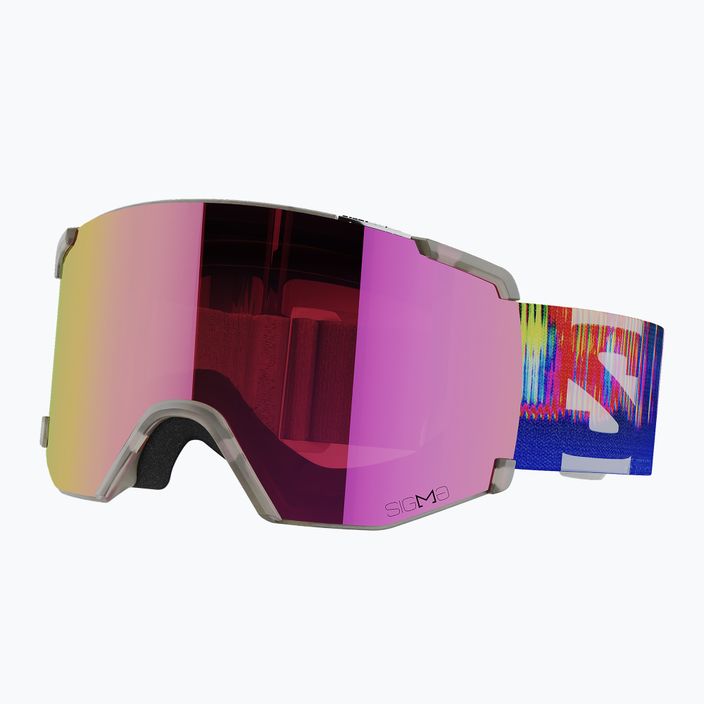 Salomon S View Sigma, occhiali da sci traslucidi frozen/poppy red 5