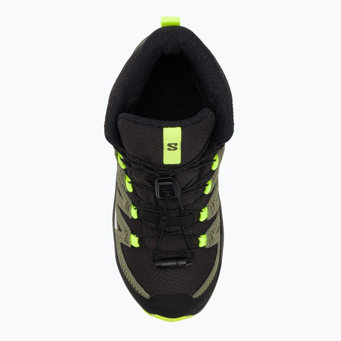 Salomon XA Pro V8 Mid CSWP scarpe da trekking per bambini nero/verde lichene scuro/y 6