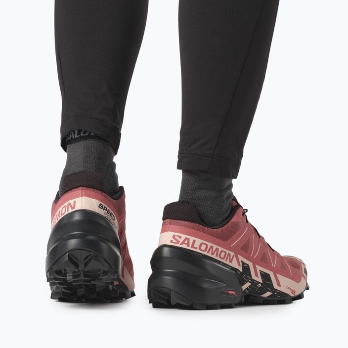Salomon Speedcross 6 scarpe da corsa da donna pelle di mucca/nero/rosa inglese 5