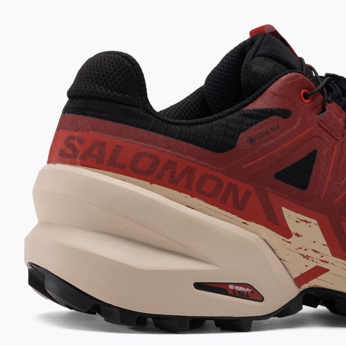 Salomon Speedcross 6 GTX scarpe da corsa uomo nero/rosso dalhia/rosso poppy 12