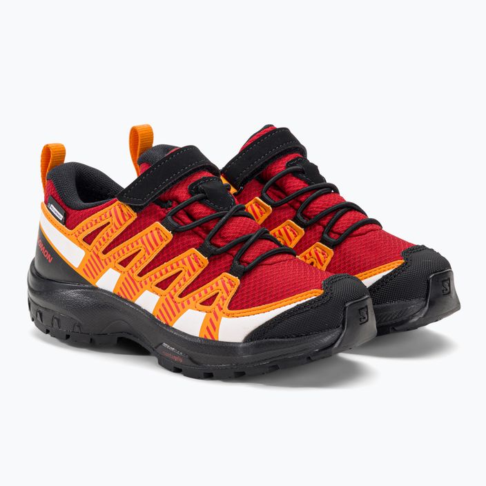 Salomon XA Pro V8 CSWP rosso/nero/opeppe scarpe da trekking per bambini 4