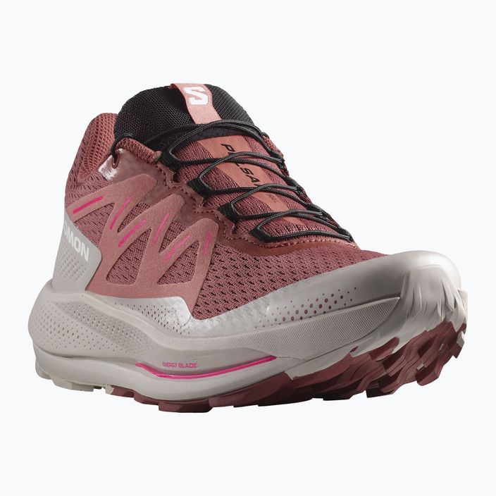 Salomon Pulsar Trail scarpe da corsa da donna pelle di mucca/sfumature di rose/rosa glo 11
