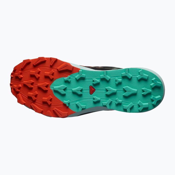 Salomon Thundercross scarpe da corsa da uomo nero/pomodoro rosso/verde elettrico 5