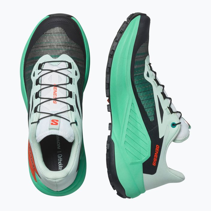 Scarpe da corsa Salomon Genesis bay/verde elettrico/ciliegia da donna 6