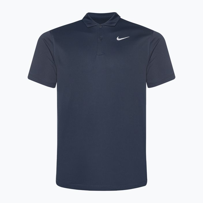 Polo Nike Court Dri-Fit da uomo - Maglia da tennis solida in ossidiana/bianco