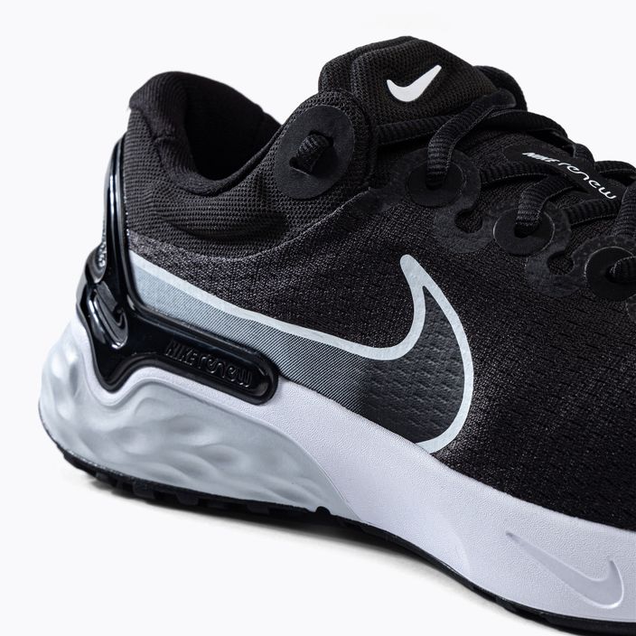 Scarpe da corsa da uomo Nike Renew Run 3 nero/bianco/puro platino/grigio fumo scuro 8