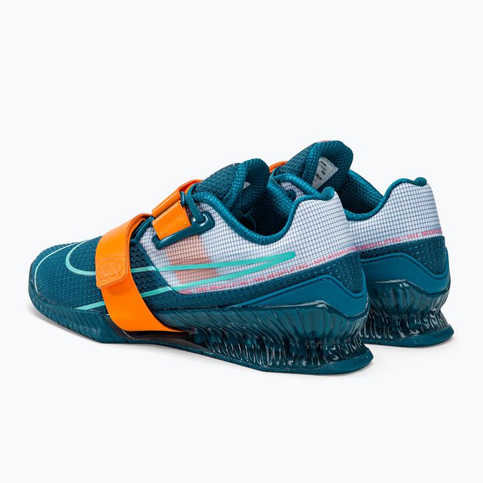 Scarpe da sollevamento pesi Nike Romaleos 4 blu/arancio 3