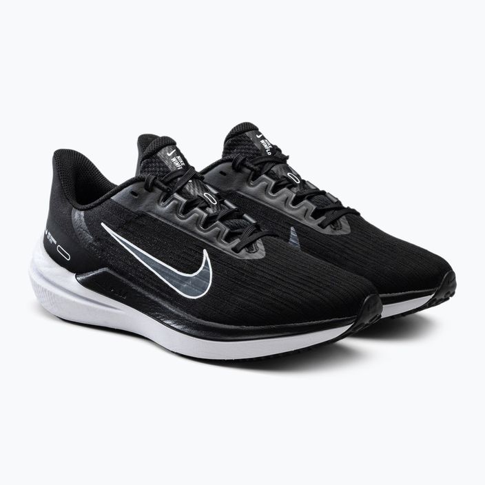 Uomo Nike Air Winflo 9 scarpe da corsa nero/bianco/grigio fumo scuro 5