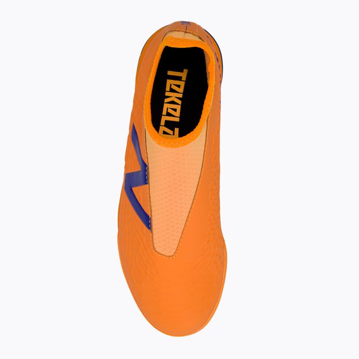Scarpe da calcio per bambini New Balance Tekela V3+ Magique JNR TF impulso/arancio vibrante 6