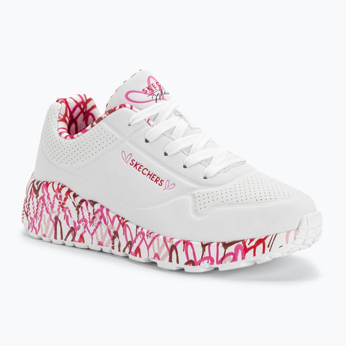 SKECHERS Uno Lite Lovely Luv bianco/rosso/rosa scarpe per bambini
