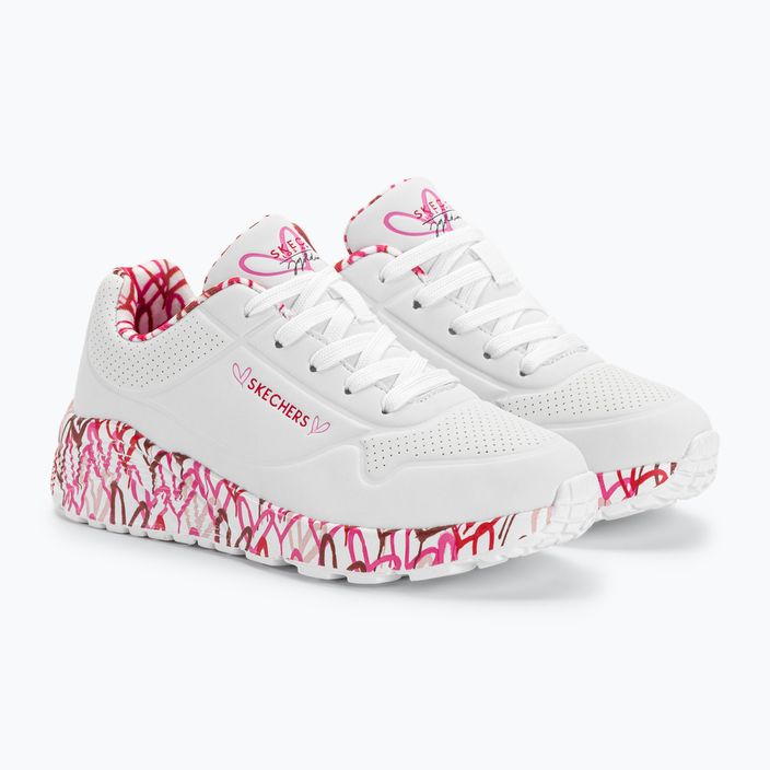 SKECHERS Uno Lite Lovely Luv bianco/rosso/rosa scarpe per bambini 4