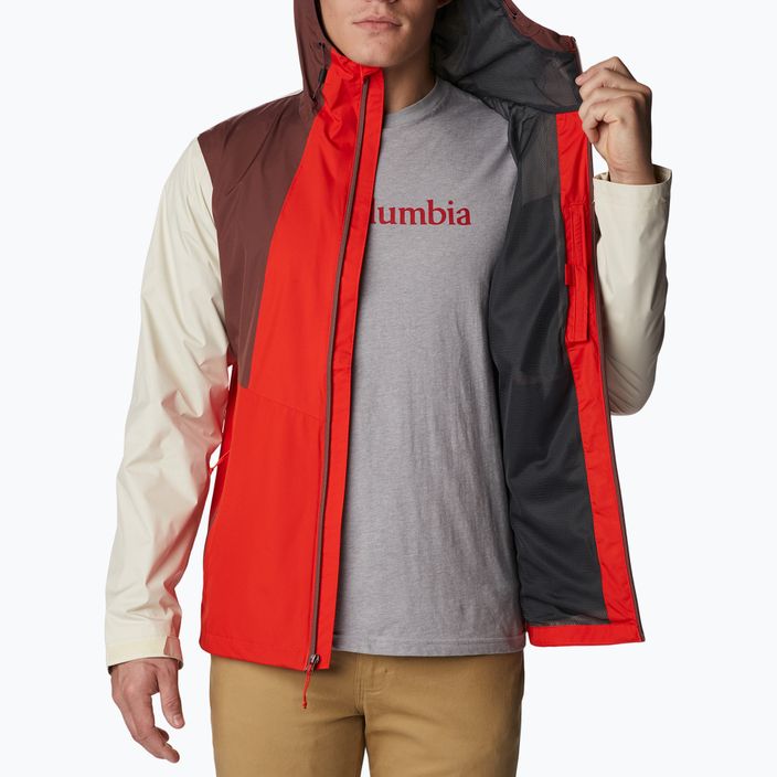 Columbia Inner Limits II, giacca da pioggia da uomo in gesso e uvetta chiara 5