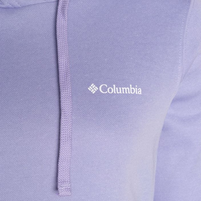 Felpa Columbia Trek Graphic Hooded donna con logo smerigliato viola/bianco per il trekking 6