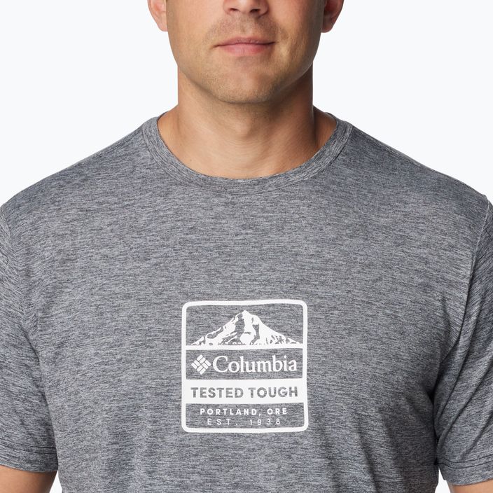 Columbia Kwick Hike Graphic SS maglia da trekking uomo nero erica/testato duro pdx 5