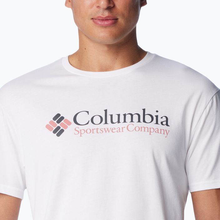 Maglietta Columbia CSC Basic Logo bianco/csc retro logo uomo 5