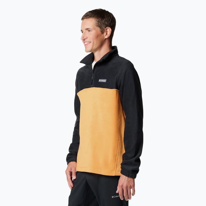 Felpa Columbia Mountain Half Zip Sunstone/Nero da uomo 4