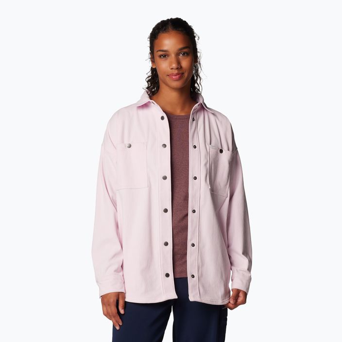 Columbia Blue Point Creek Corduro rosa alba camicia da donna