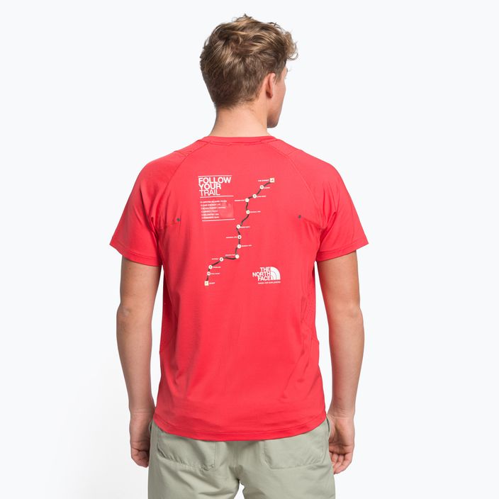 Camicia da trekking da uomo The North Face AO Graphic horizon rosso 4