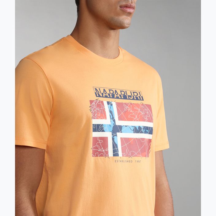 Maglietta Napapijri NP0A4H22 naranja da uomo 4