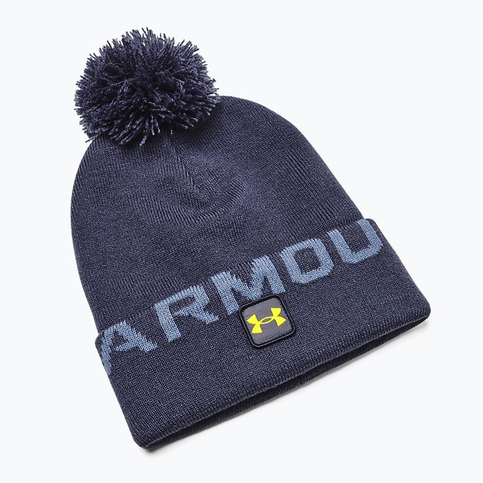 Uomo Under Armour UA Halftime Fleece Pom acciaio temperato/aurora viola/giallo ray berretto invernale 4