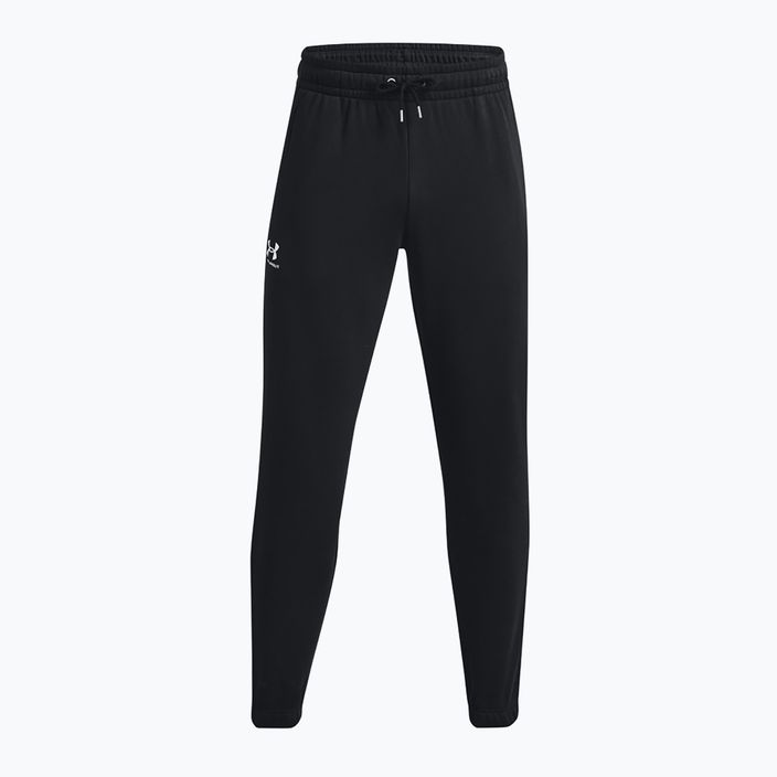 Pantaloni da allenamento maschili Under Armour Essential Fleece Joggers nero/bianco 5
