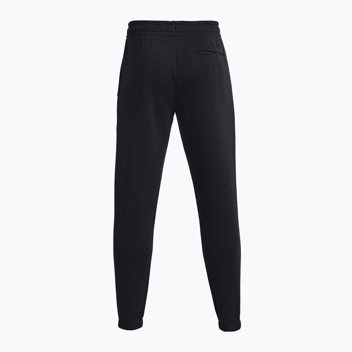 Pantaloni da allenamento maschili Under Armour Essential Fleece Joggers nero/bianco 6