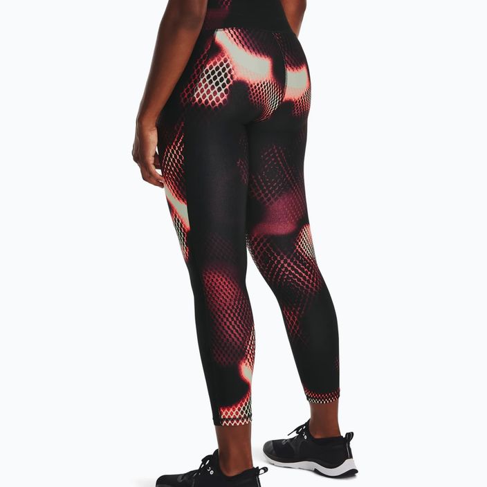 Leggings donna Under Armour Armour Aop Ankle Compression nero/rosso/bianco 4