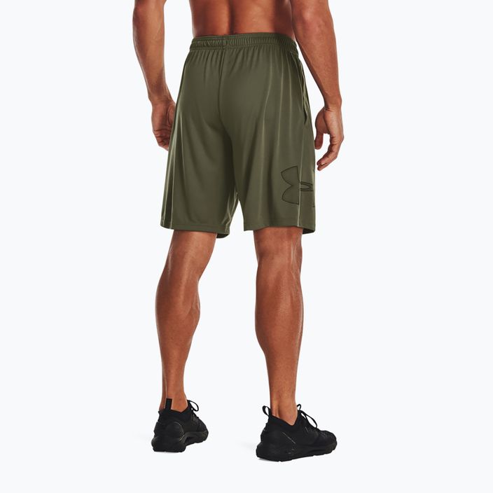 Pantaloncini da allenamento Under Armour Tech Graphic da uomo di colore verde/nero 2