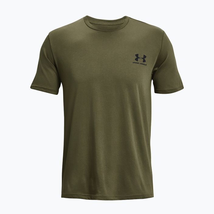 Maglietta Under Armour Sportstyle Left Chest verde marino/nero da uomo 4