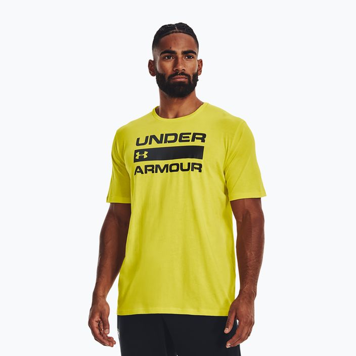 Maglietta Under Armour Team Issue Wordmark da uomo, starfruit/nero