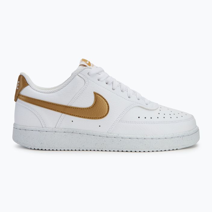 Scarpe Nike Court Vision Low donna Next Nature bianco/oro metallico 2