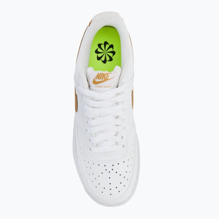 Scarpe Nike Court Vision Low donna Next Nature bianco/oro metallico 5