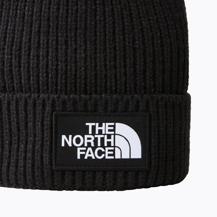 Berretto invernale per bambini The North Face TNF Box Logo Cuffed nero 5
