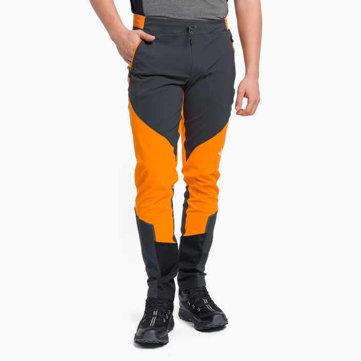 Pantaloni softshell da uomo The North Face Dawn Turn cono arancio/grigio asfalto/nero