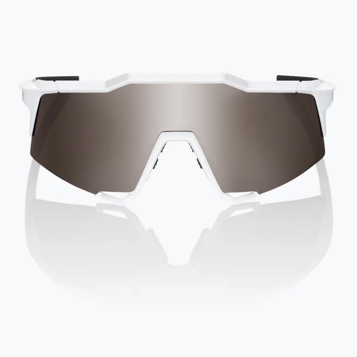 100% Speedcraft Occhiali da sole a specchio bianco opaco/argento iper 8