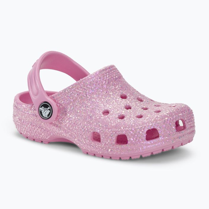 Crocs Classic Glitter Clog T fenicottero infradito per bambini 2